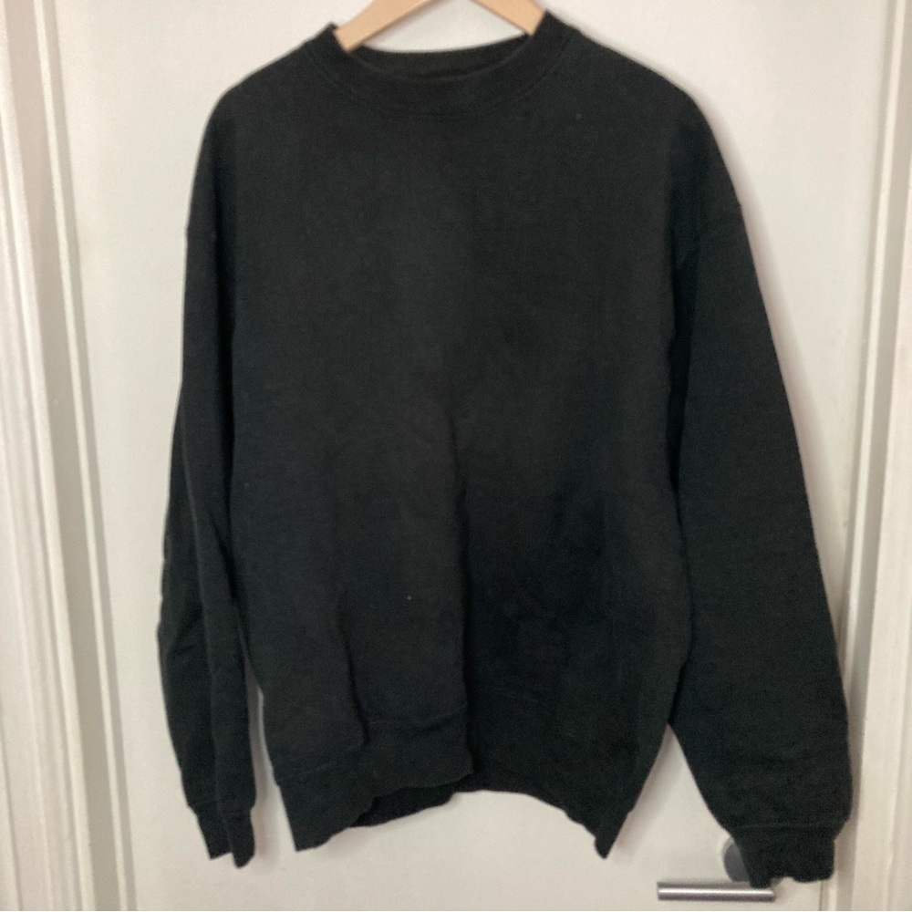 Vintage 90s Black Supercotton Fruit of the Loom Longsleeve - Movie Back Print